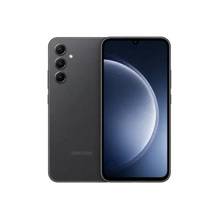 Samsung Galaxy A34 5G sedd framifrån och bakifrån