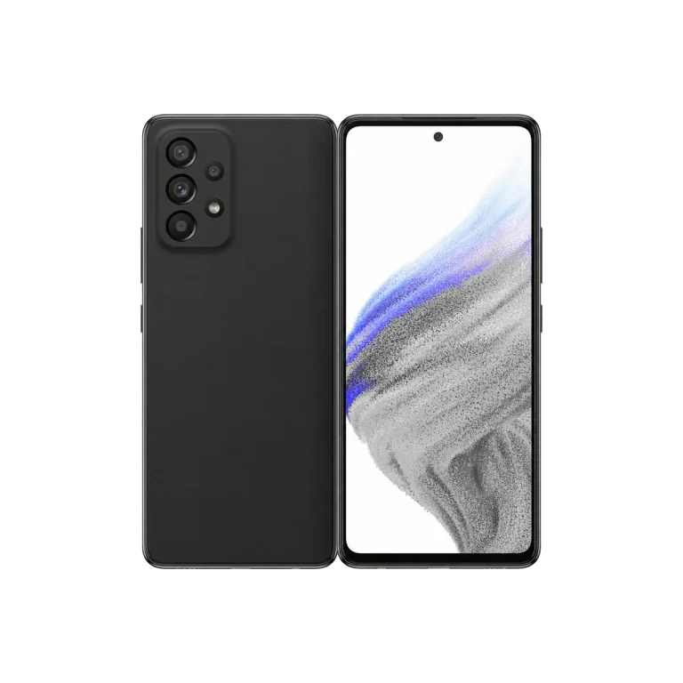 Samsung Galaxy A53 5G sedd framifrån och bakifrån